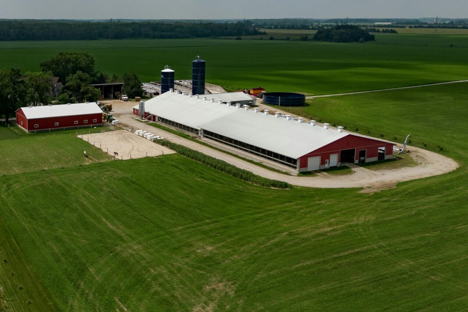 agricultural building on farm land in Canada