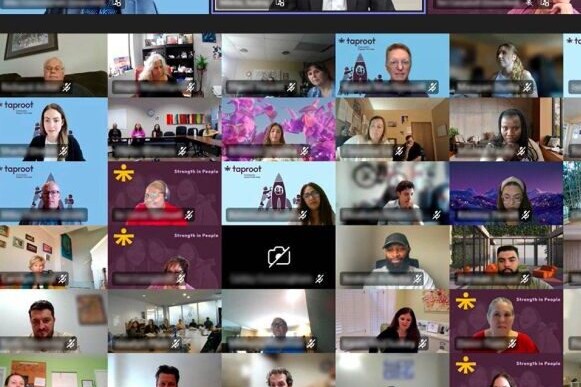Group shot of Taproot staff meeting